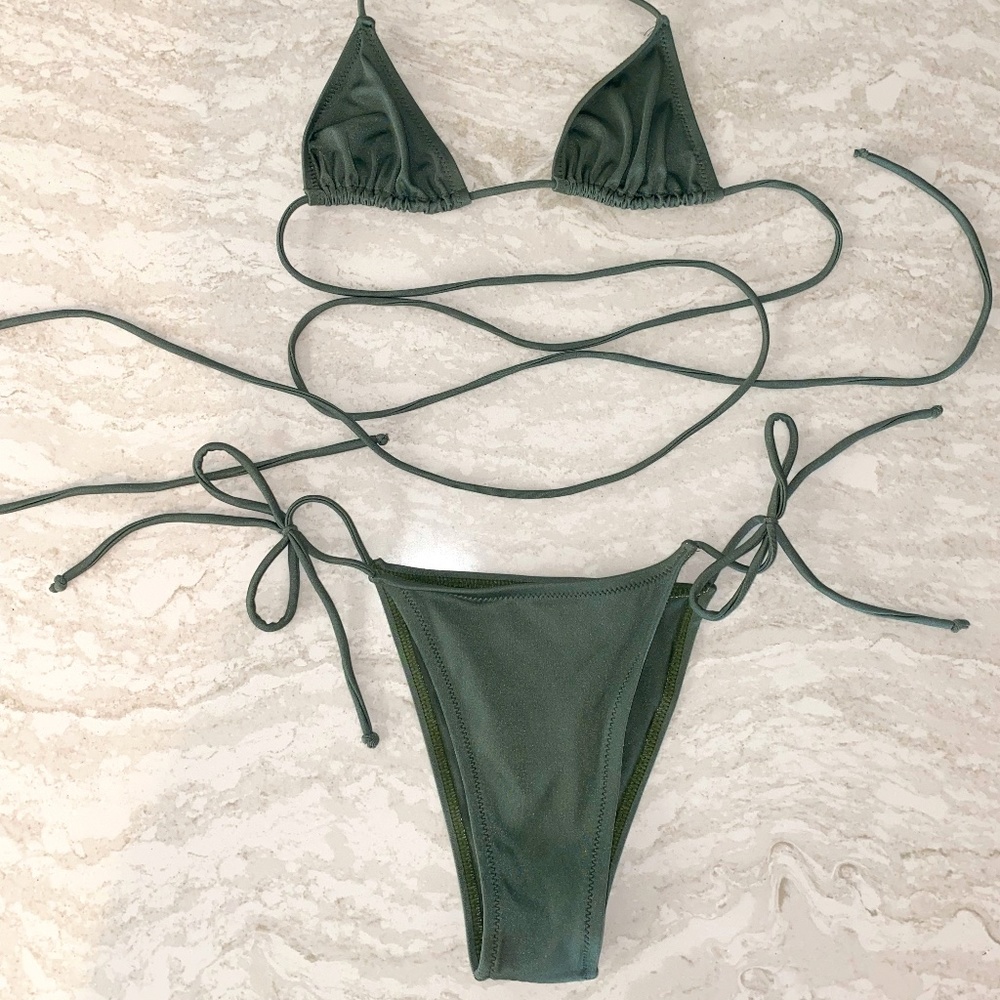 Tropic of C Bikini-Praia Long Cord Praia Top and Matching Bottom